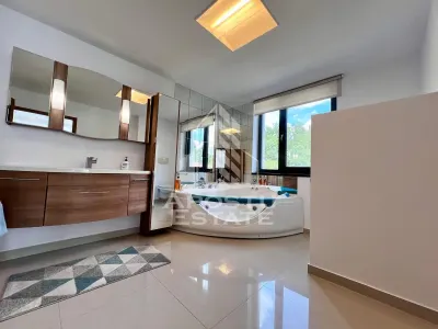 Casa de lux cu 5 camere, 4 bai, piscina privata , zona Aradului - foto 9