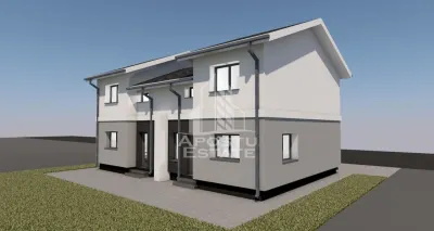 Jumatate de duplex,4 camere si 2 bai,Giarmata la stadiul de proiect - foto 3