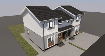 Jumatate de duplex,4 camere si 2 bai,Giarmata la stadiul de proiect - foto 4